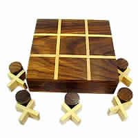 Nuts and Crosses Wooden Game