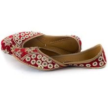 Designer Fancy Mehroon Colour Jutti, Outsole Material : Leather