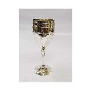 Embossed Silver Plated Goblet for 