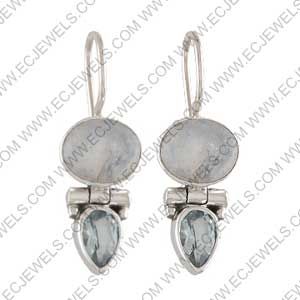 Contemporary Piece Of 925 Sterling Silver earring