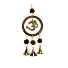 Wind Chime OM Symbol with Rudraksha Seed with 3 Bells10Long