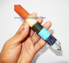 Latest Chakra Stones Double Point Faceted Massage Wands