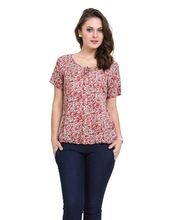 Round Neck Ladies Lace Blouse And Top