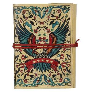 Handpainted Colorful Leather Journal Diary