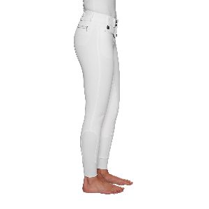 Beige Stretchable Leather Seat Breeches