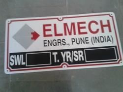 Aluminium Etched and Painted Name Plates