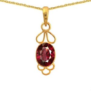 925 silver ruby gold plated pendant