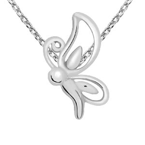 Essence Jewelry 925 Sterling Silver Exclusive Butterfly Charms Necklace