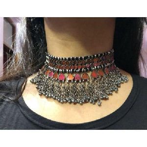 Ladies Choker with Enamel Work