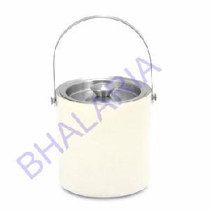 Insulated Ice Bucket for barware White Powder Coated