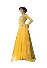 Wear Embroidered Net Semi-Stitched Gown
