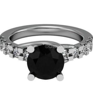 Black Diamond Bridal Ring
