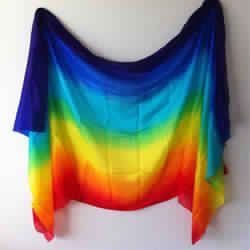 Rainbow silk veil