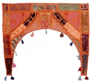 EMBROIDERED WINDOW VALENCE DOOR HANGING TORAN