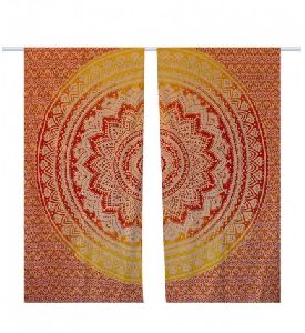 INDIAN OMBRE WALL HANGING COTTON DOOR CURTAIN