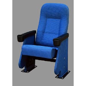Folded Blue Auditorium Chair