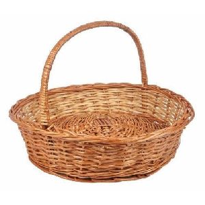 Rounded Handle Bamboo Basket