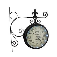 black wall clock with stand handmade