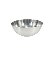 BOWL STEEL HAMMERED SILVER