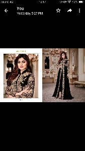 Shamita Gold Faux Georgette Embroidery Salwar Kameez