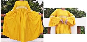 Yellow Beauty Long Kurti