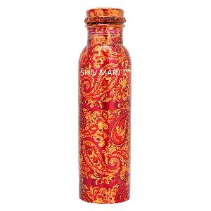 SHIV MART PRINTED COPPER WATER BOTTLE