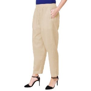 Ladies Regular Fit Cotton Trouser