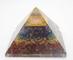 Seven Chakra Orgonite Pyramid