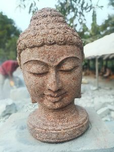 Buddha head  statue in sand stone