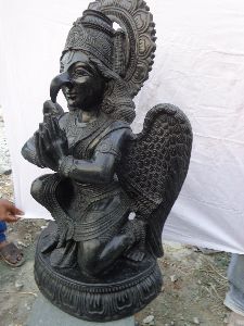 Garuda  Black stone statue