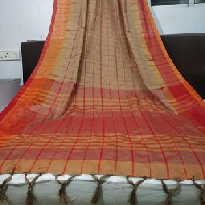 fabric saree with blousee