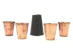 Modern Copper Four Glass Set