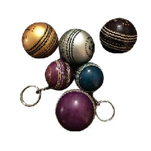 Promotional cricket ball keyring