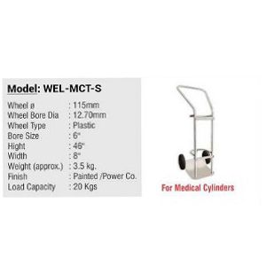 Cylinder Trolley - Single Gas Cylinder Medical Trolley Cart