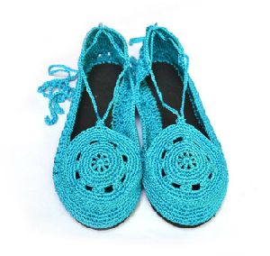 Crochet lace shoes