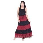 Desi Beats Women Full Length Printed Crinkle Elastic Skirt
