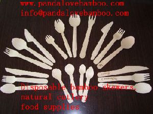 Natural Disposable Wooden Cutlery SET