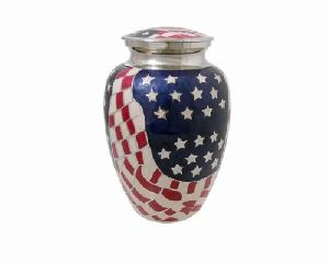 American Flag Patriotic Cremation Urn