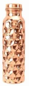 Diamond Hammered Copper Water Bottle