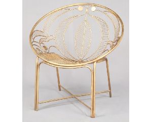 Gold Plated Designer Metal Chair