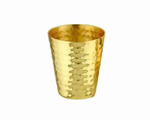 Gold Plated Hammered Shot Glass