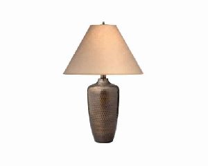 Hammered Bronze Hotel Table Lamp