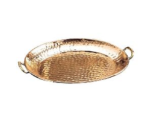 Hammered Stainless Steel Copper Plated Tray