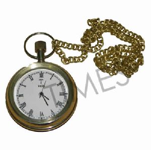 Antique Brass Pocket Clock