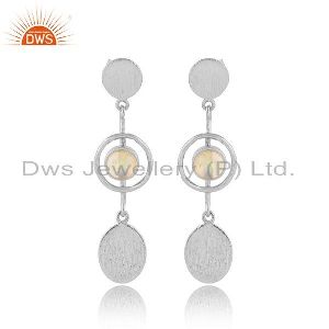 Handmade Fine Sterling Silver Ethiopian Opal Gemstone Earrings