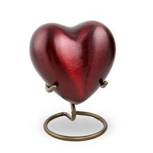 Crimson Heart Cremation Keepsake Urn