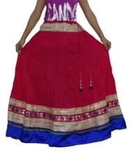 Rajasthani Pink Border Skirts