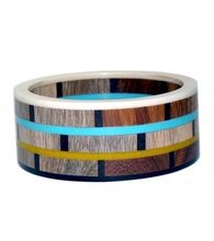 Vintage resin and wood bangle / best selling wood resin joint bangle bracelet