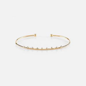 BANGLE IN YELLOW GOLD WITH DIAMONDS