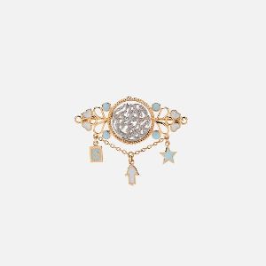 BROOCH IN YELLOW GOLD WITH DIAMONDS